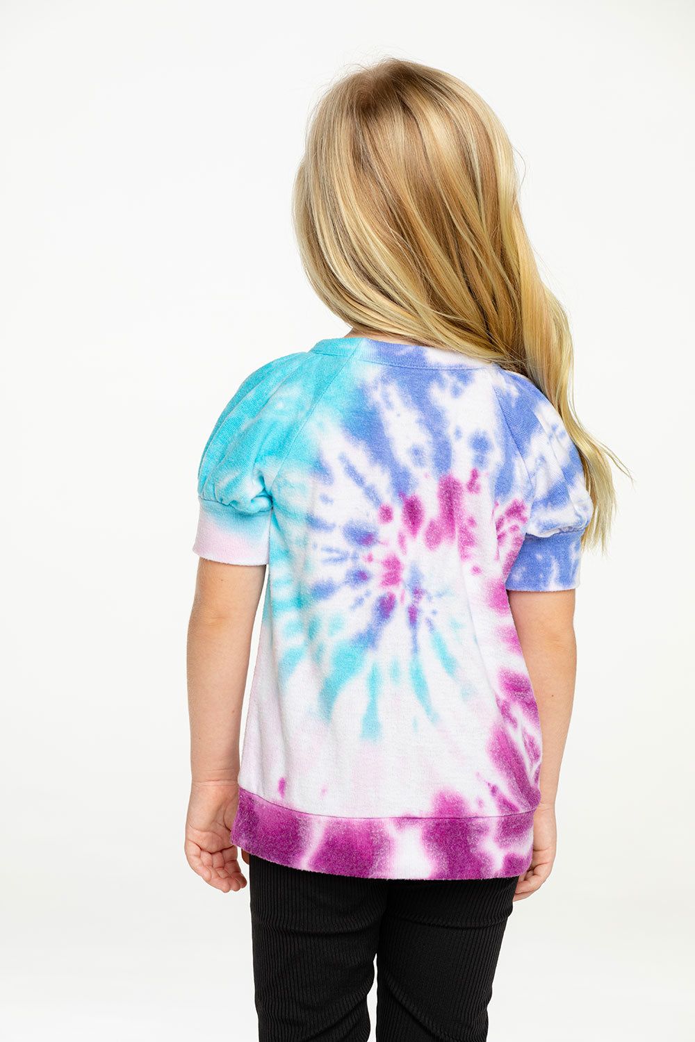 Girls Recycled Bliss Knit Puff Short Sleeve Pullover sold by Chaser product image thumbnail 2