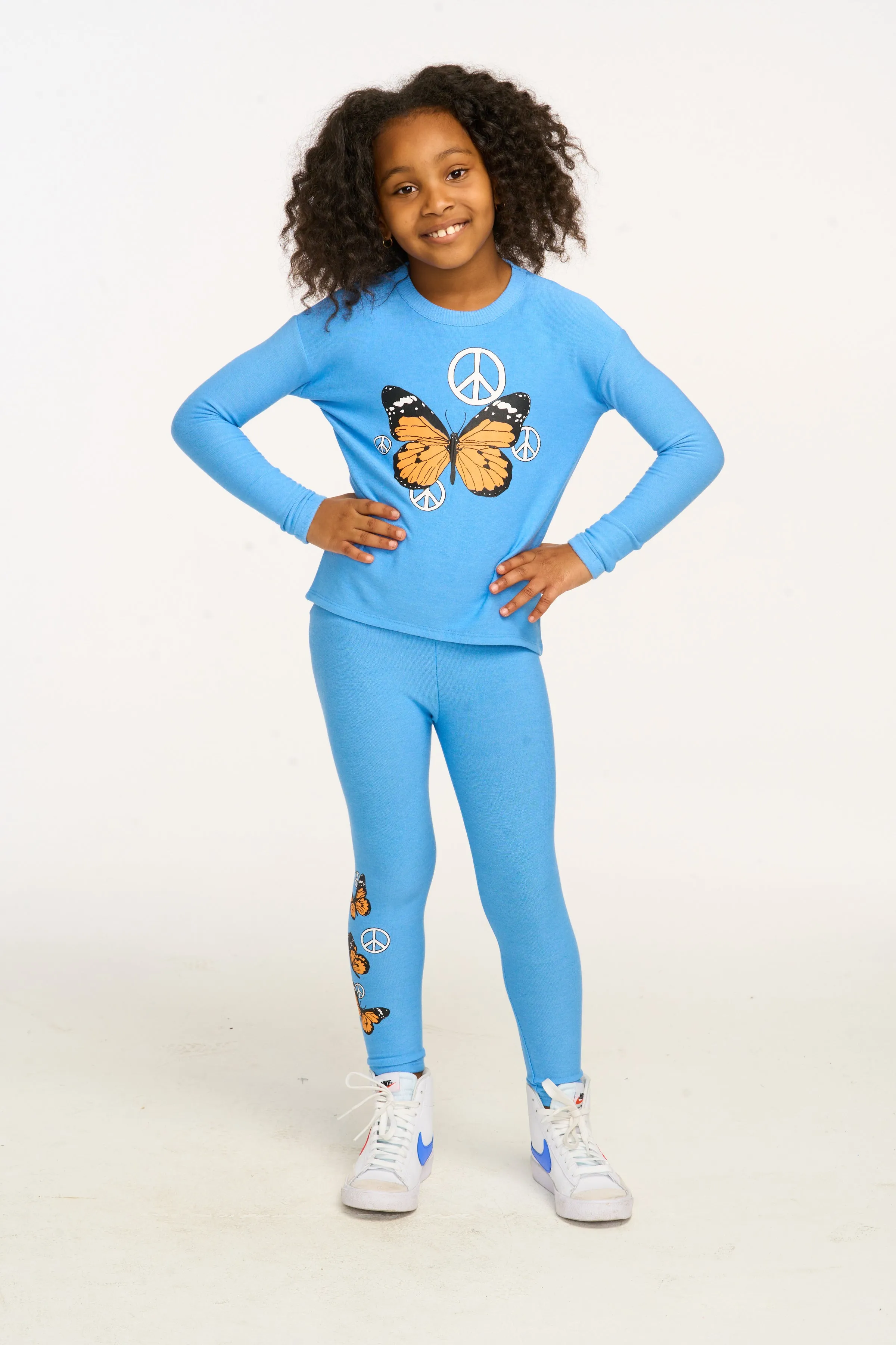 Peace Butterfly Long Sleeve Cozy Knit Pullover sold by Chaser product image thumbnail 3