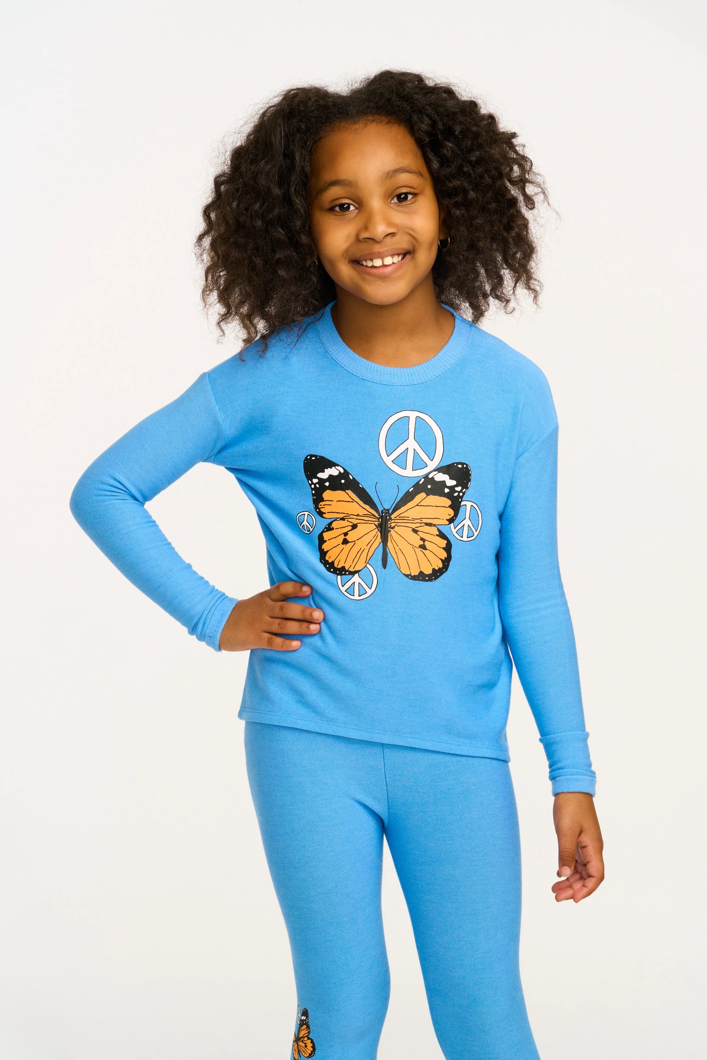 Peace Butterfly Long Sleeve Cozy Knit Pullover sold by Chaser product image thumbnail 2