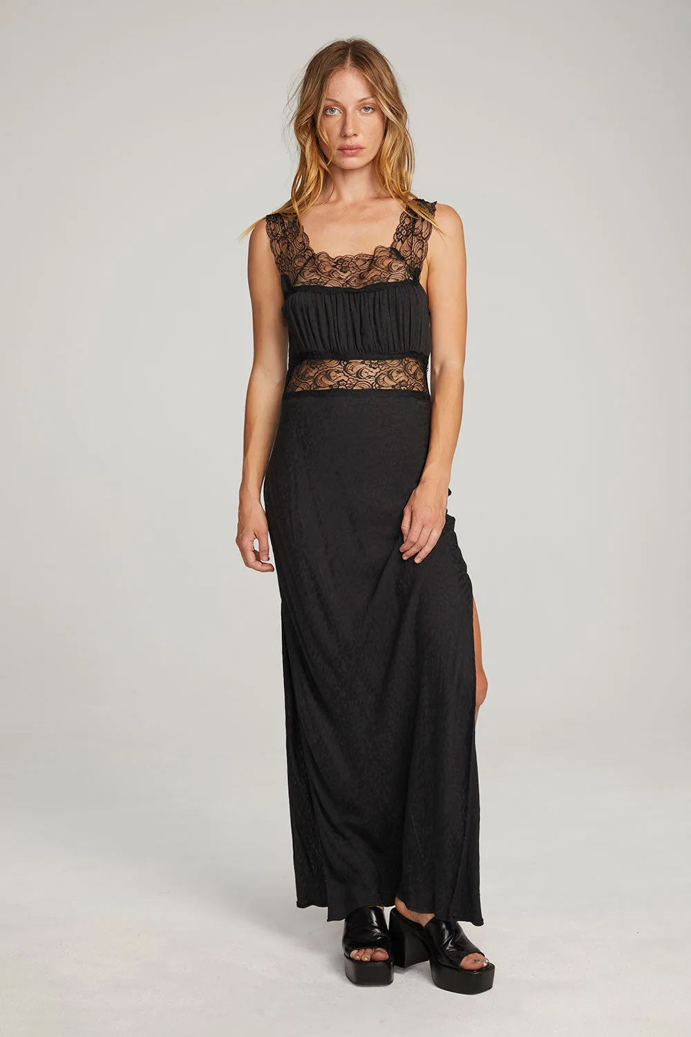 Belle Licorice Maxi Dress sold by Chaser product image thumbnail 5