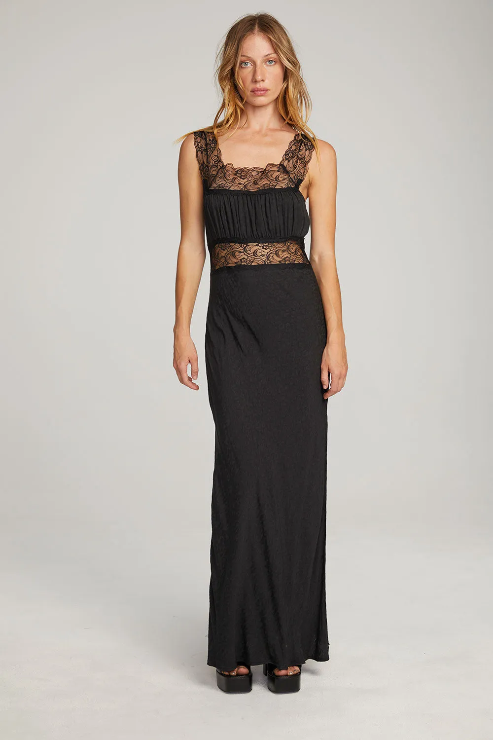 Belle Licorice Maxi Dress sold by Chaser