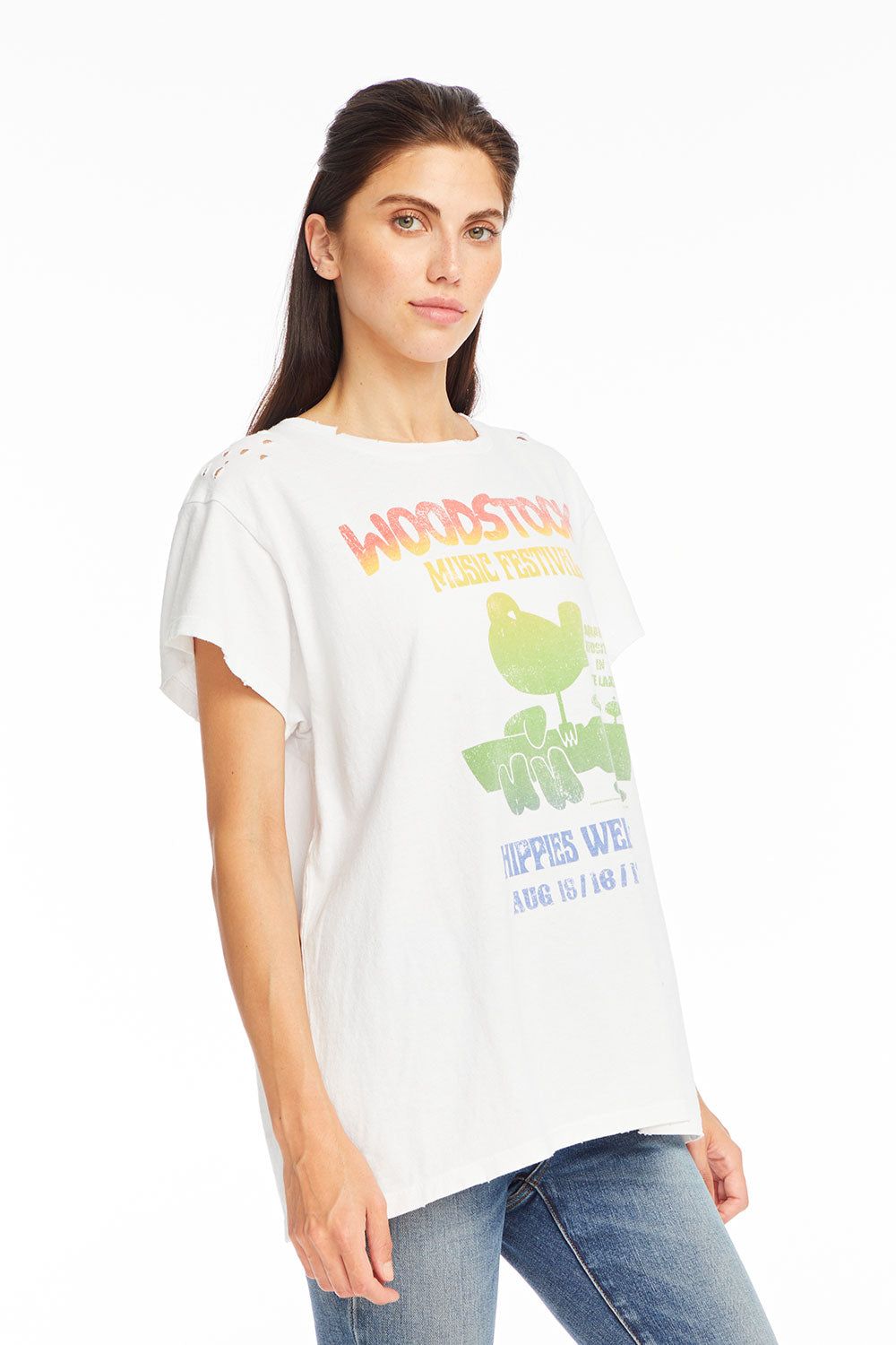 Woodstock - "Music Festival" Distressed Crew Neck sold by Chaser product image thumbnail 2