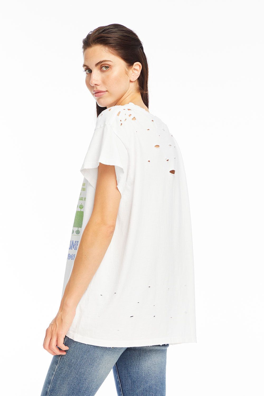 Woodstock - "Music Festival" Distressed Crew Neck sold by Chaser product image thumbnail 4