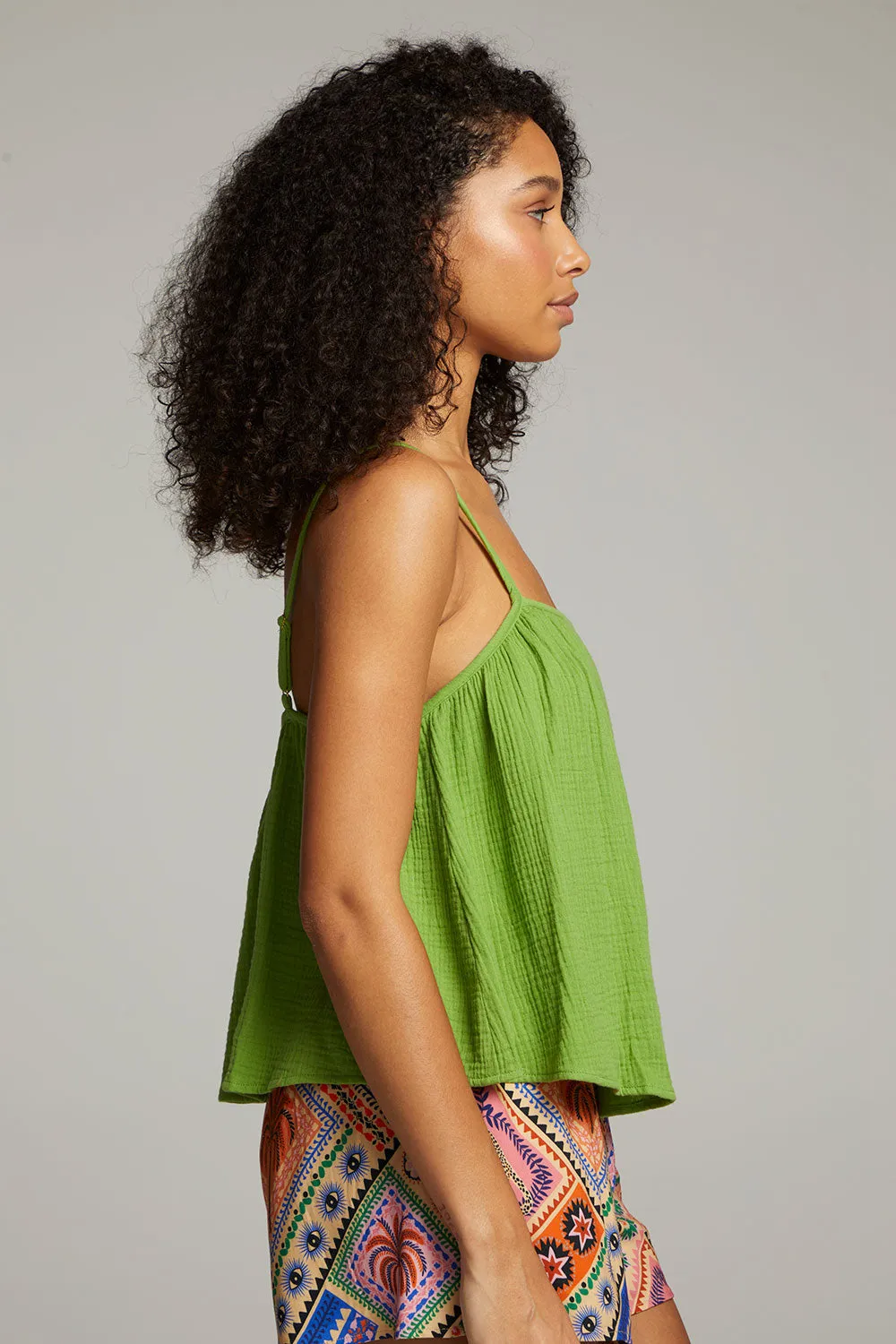 Tropical Piquant Green Top sold by Chaser product image thumbnail 5
