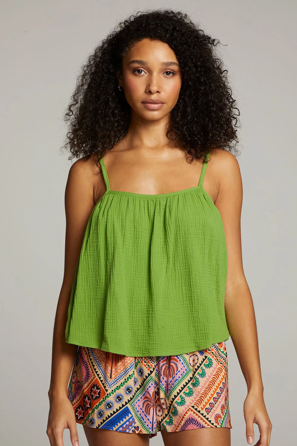 Tropical Piquant Green Top sold by Chaser product image thumbnail 4