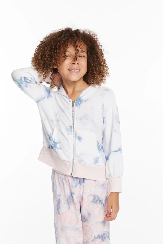 Mermaid Shell Girls Zip-up Hoodie sold by Chaser