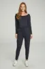 Off The Shoulder Long Sleeve Jumpsuit sold by Chaser