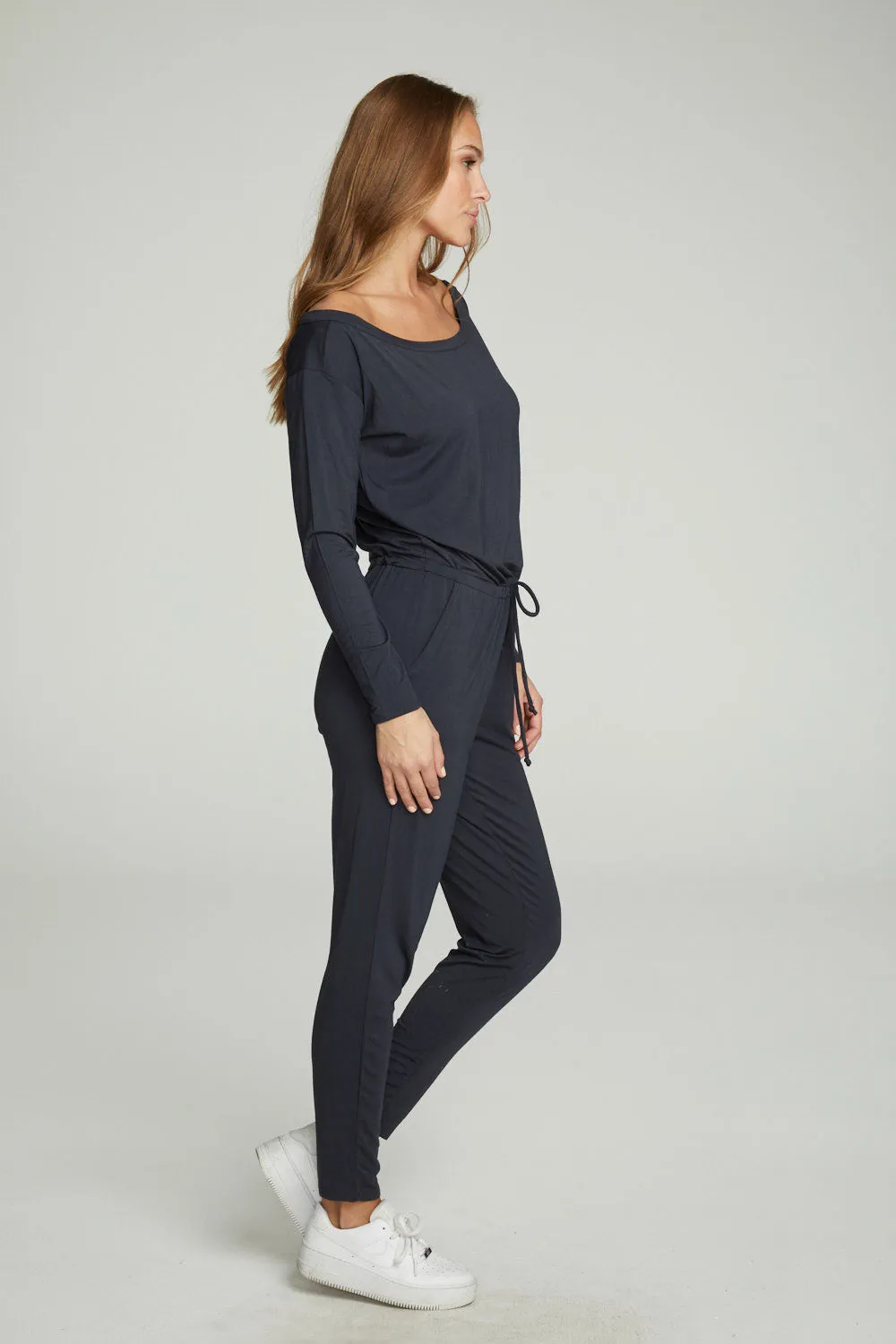 Off The Shoulder Long Sleeve Jumpsuit sold by Chaser product image thumbnail 2