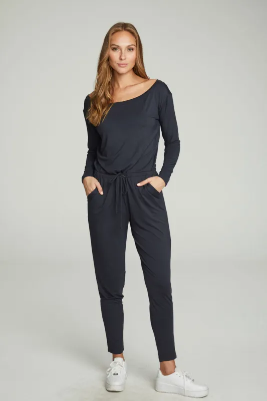 Off The Shoulder Long Sleeve Jumpsuit sold by Chaser