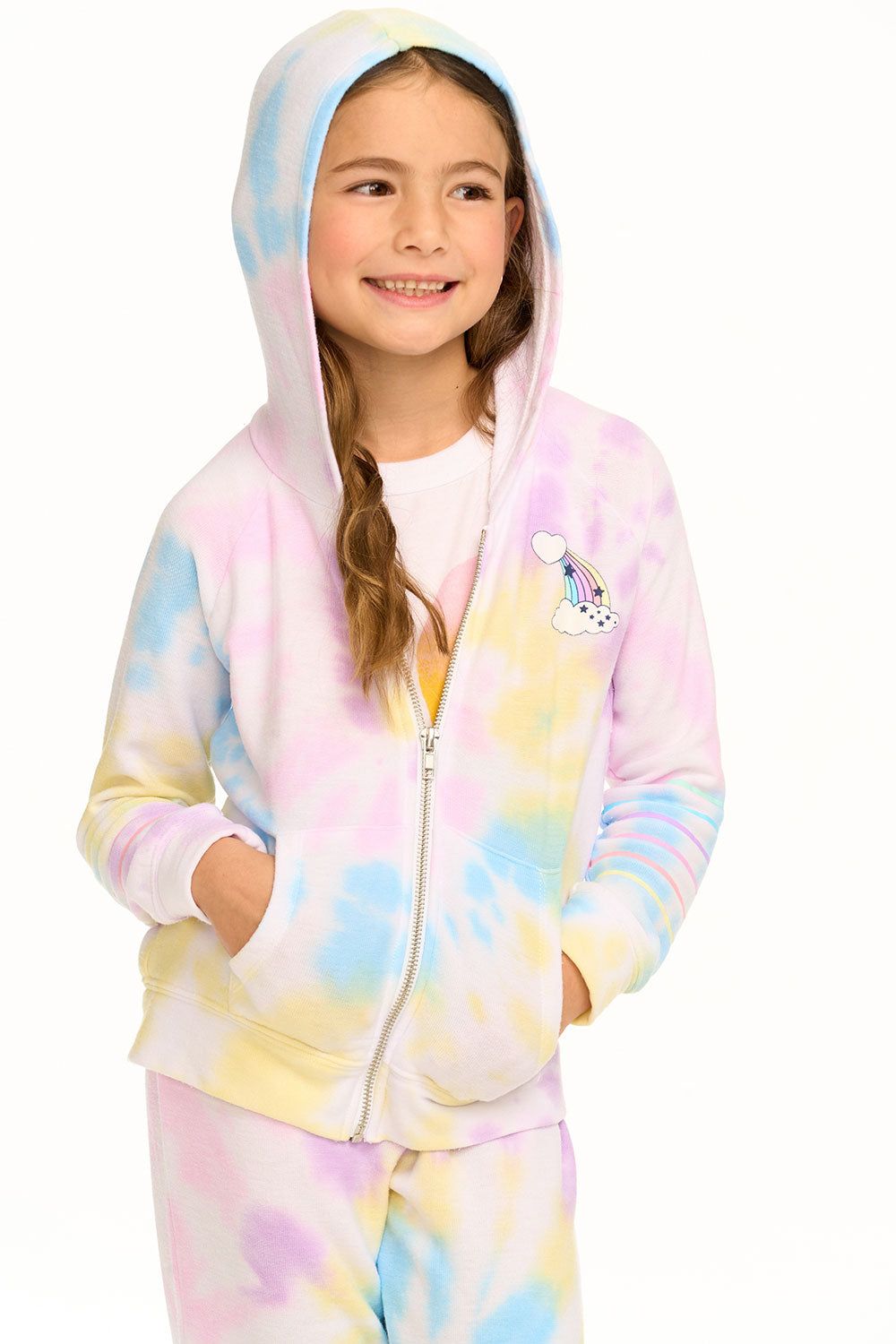 Rainbow Stripe Hoodie sold by Chaser product image thumbnail 2