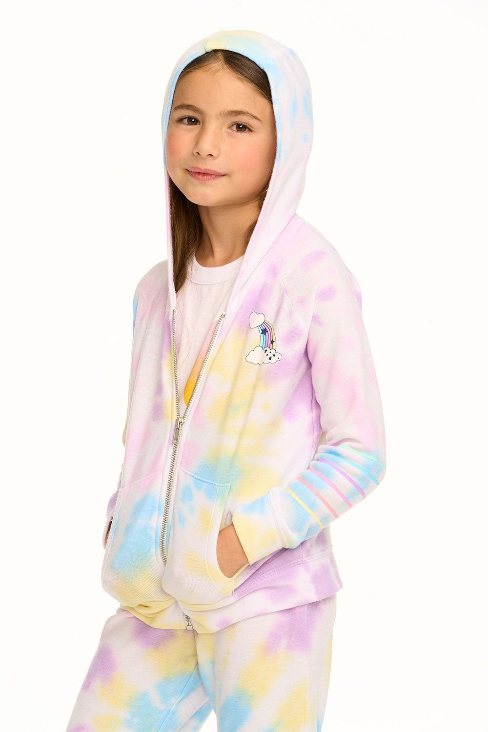 Rainbow Stripe Hoodie sold by Chaser product image thumbnail 4