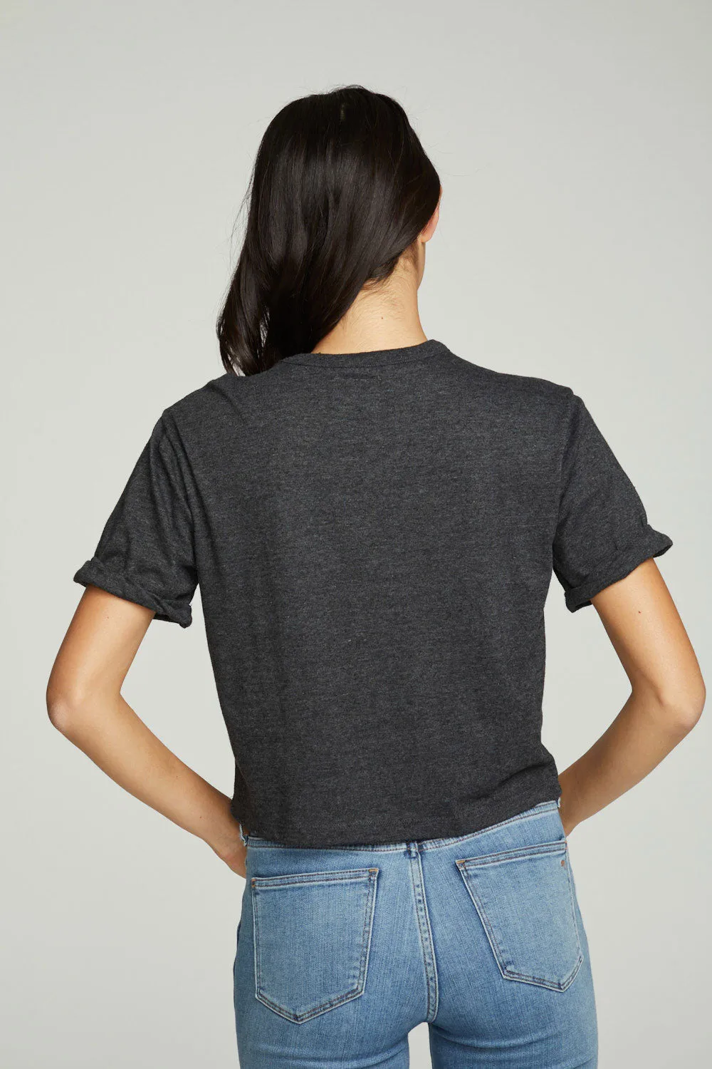 Cropped Crew Neck Short Sleeve Tee sold by Chaser product image thumbnail 2