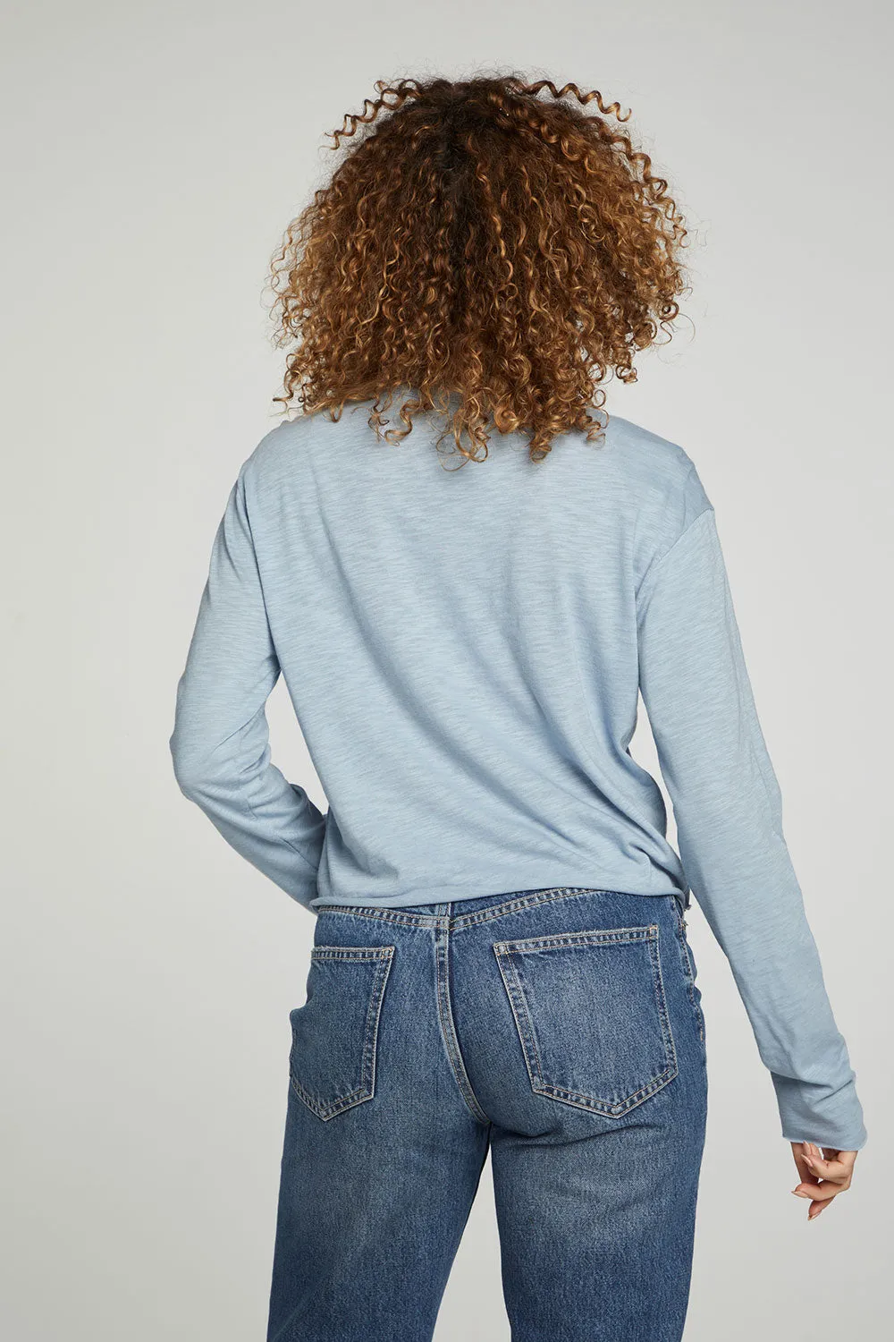 Long Sleeve Cropped Tee sold by Chaser product image thumbnail 3