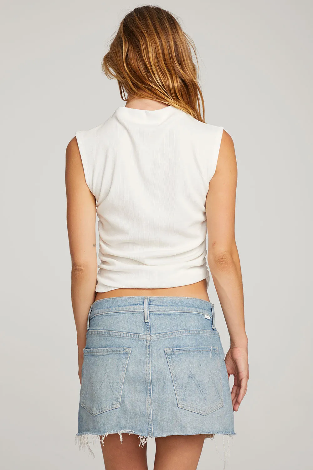 Haileyy White Tank Top sold by Chaser product image thumbnail 3
