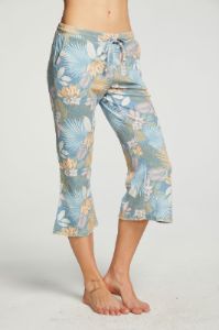 Terry Cloth Cropped Slit Side Kick Flare Lounge Pant sold by Chaser