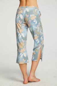 Terry Cloth Cropped Slit Side Kick Flare Lounge Pant sold by Chaser