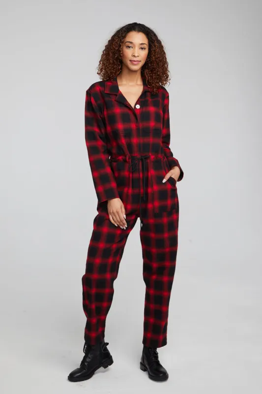 Lexi Sunset Plaid Jumpsuit sold by Chaser