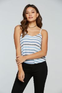 Recycled Vintage Jersey Flouncy Double V Cami sold by Chaser