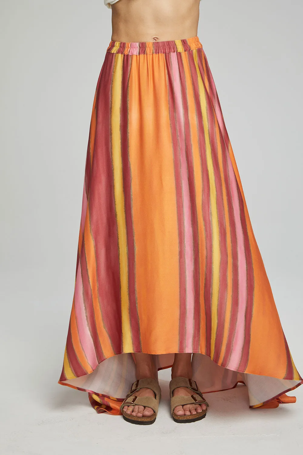 Hazel Maxi Skirt - Sunset Stripe sold by Chaser