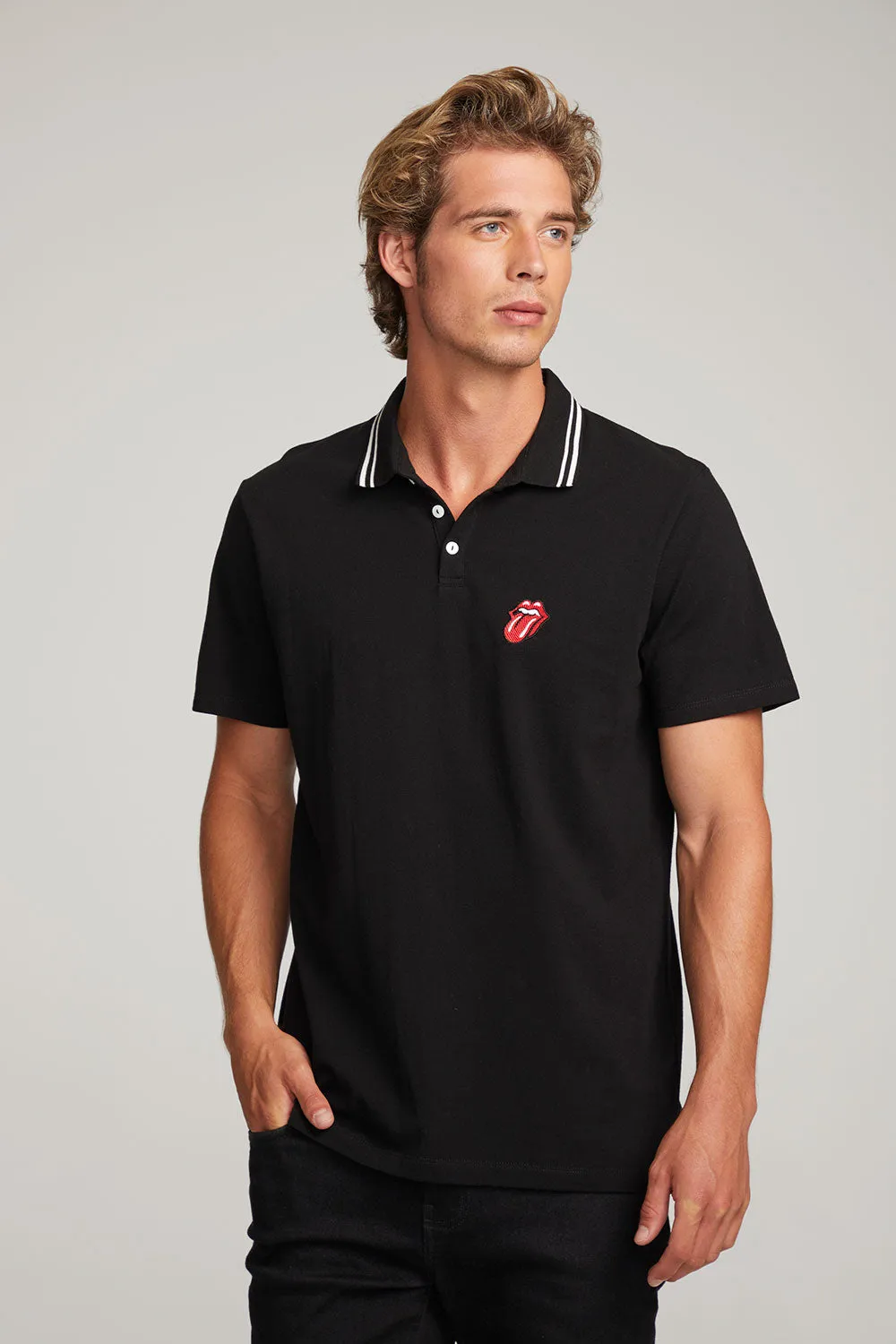 Rolling Stones Embroidered Logo Mens Polo Tee sold by Chaser product image thumbnail 2