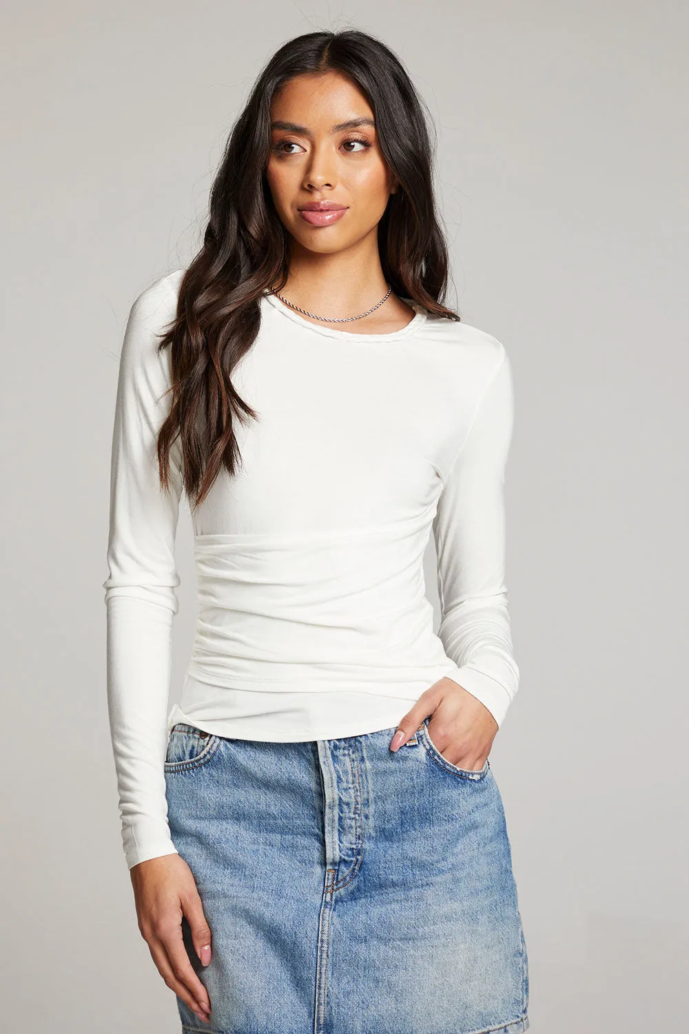 Crime White Long Sleeve sold by Chaser product image thumbnail 4