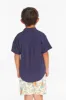 Collared Sapphire Blue Button Down Boys Shirt sold by Chaser