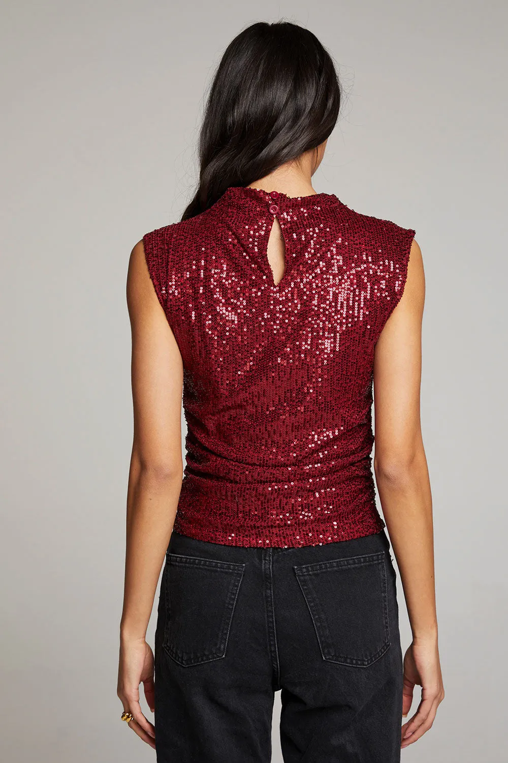 Haileyy Blood Red Tank Top sold by Chaser product image thumbnail 4