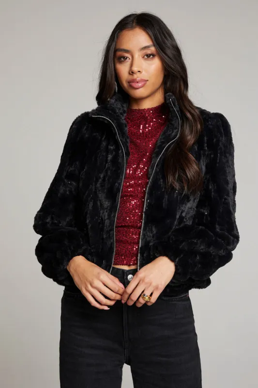 Puff Sleeve Licorice Jacket made by Chaser