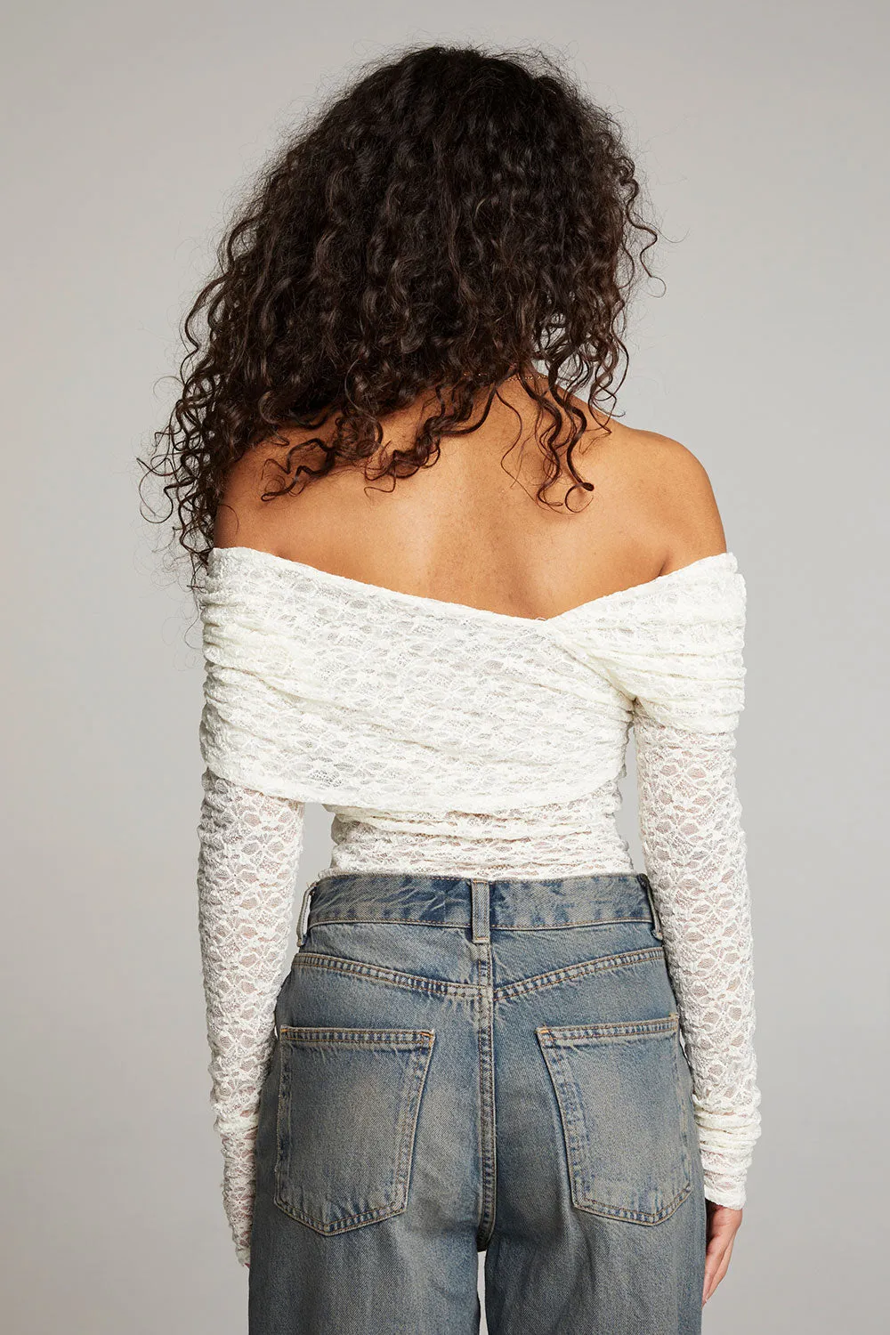 Masha Starry White Bodysuit sold by Chaser product image thumbnail 3