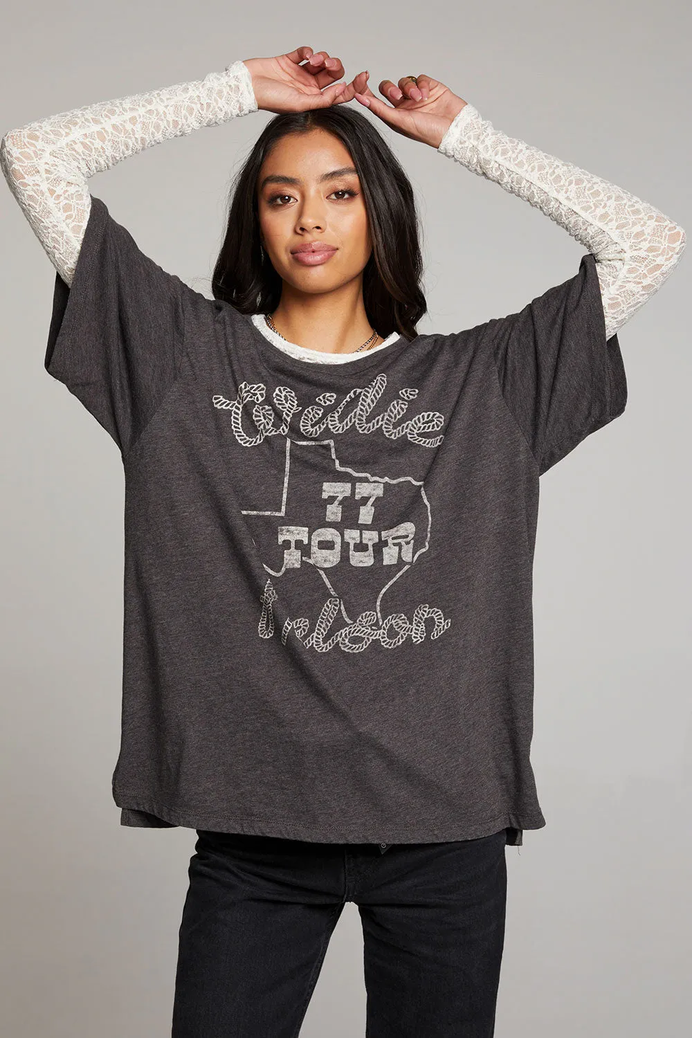 Willie Nelson 77 Tour One Size Tee sold by Chaser product image thumbnail 2