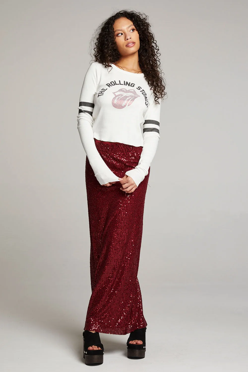Rolling Stones Studded Logo Long Sleeve sold by Chaser product image thumbnail 5
