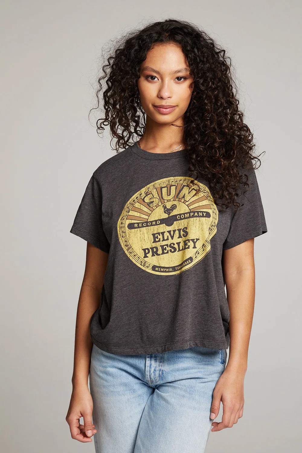 Sun Records Elvis Vinyl Crewneck Tee sold by Chaser
