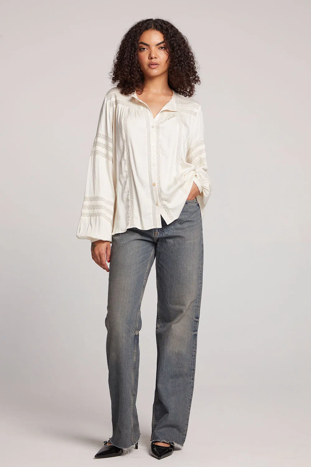 Rozina Starry White Blouse sold by Chaser product image thumbnail 5