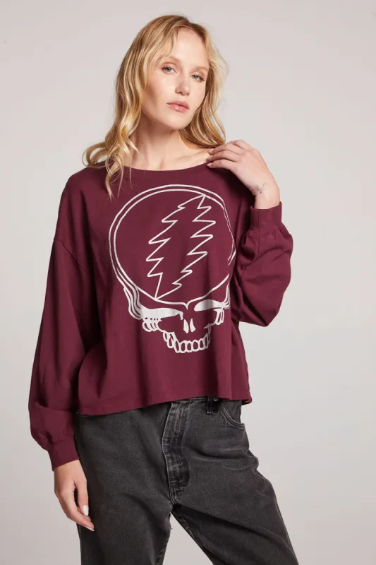 Grateful Dead Silver Stealie Long Sleeve sold by Chaser
