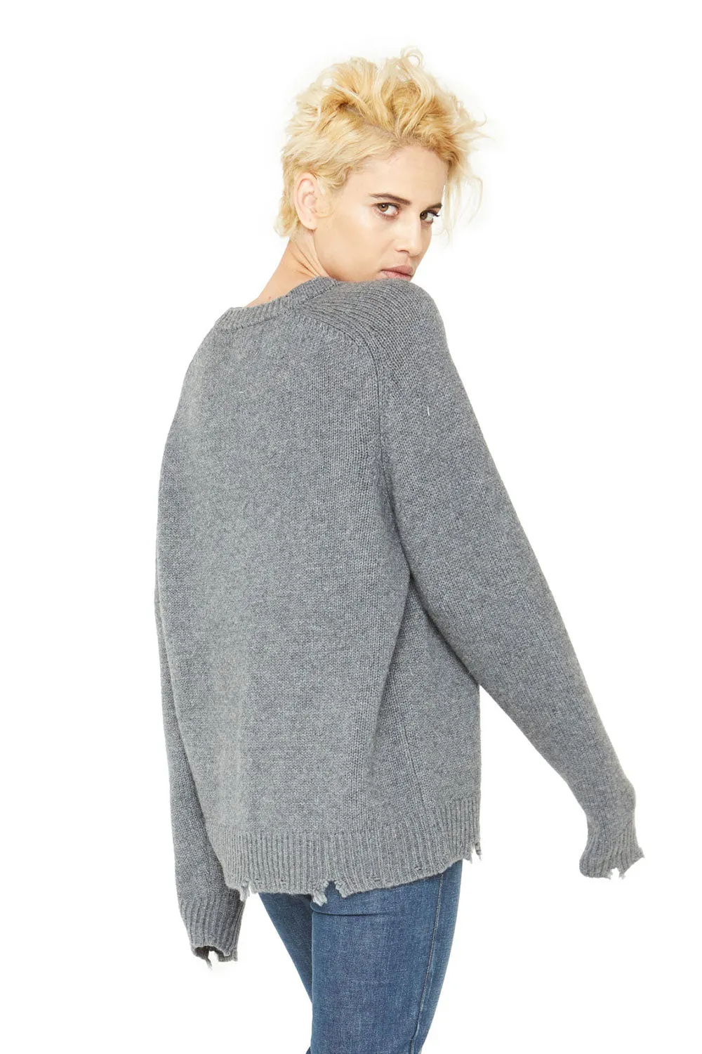 Boys Don’t Cry Cashmere Sweater - Grey sold by Chaser product image thumbnail 3