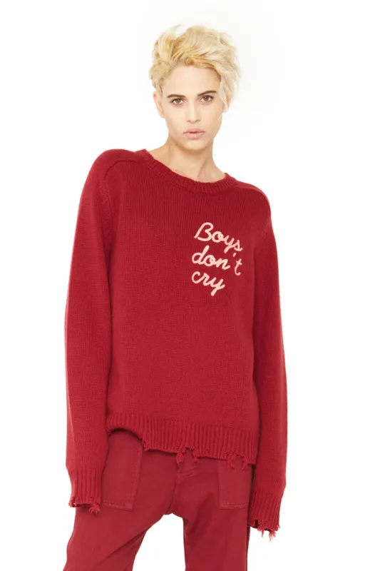 Boys Don’t Cry Cashmere Sweater - Wine Red sold by Chaser