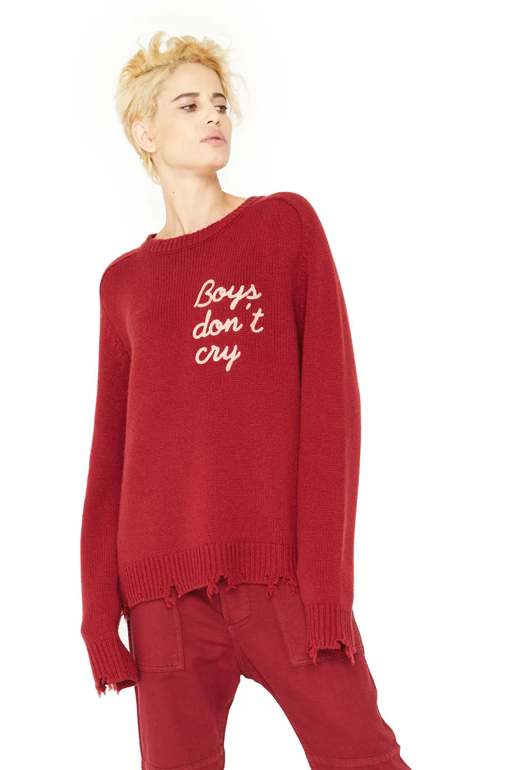 Boys Don’t Cry Cashmere Sweater - Wine Red sold by Chaser product image thumbnail 2