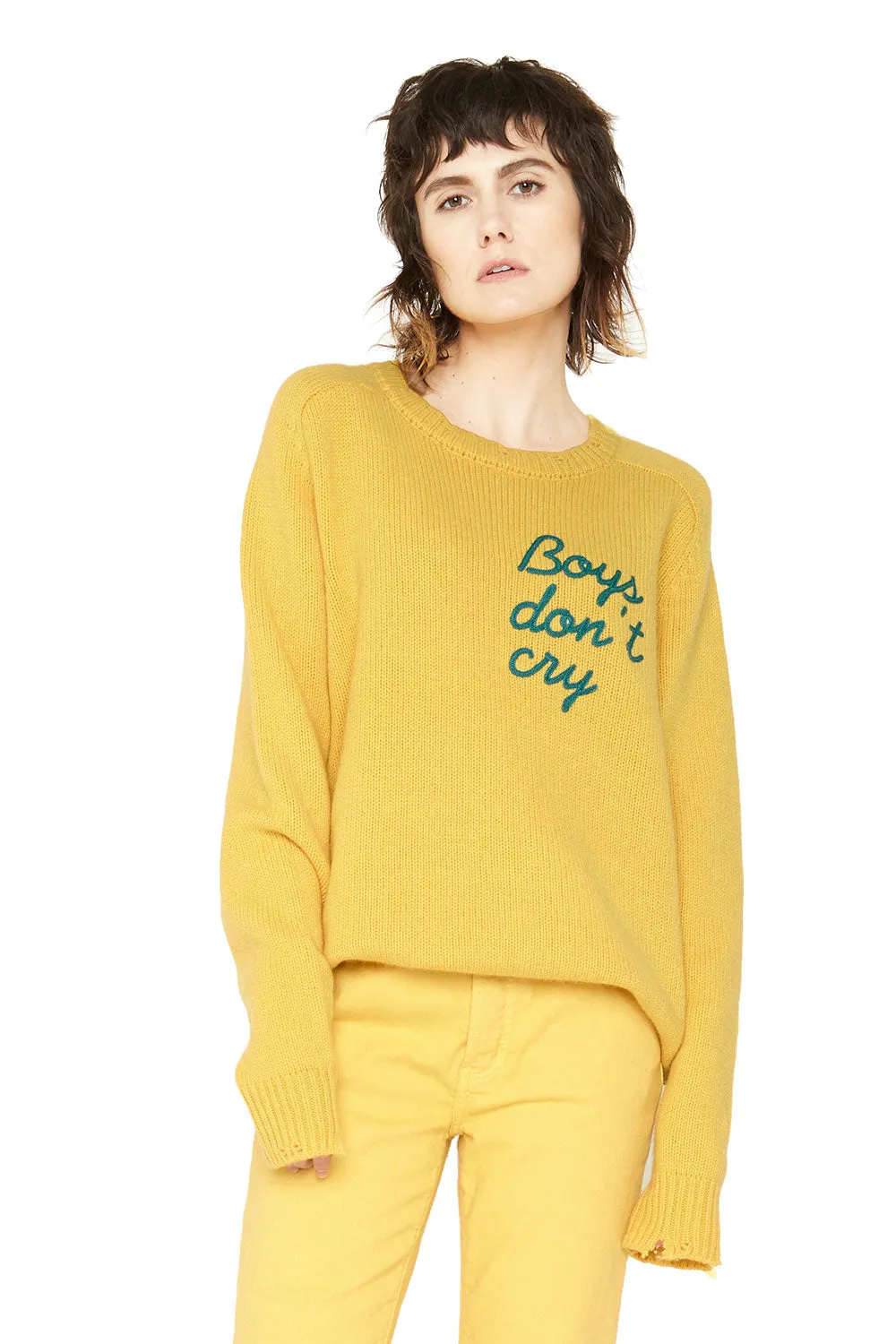 Boys Don’t Cry Cashmere Sweater - Yellow sold by Chaser product image thumbnail 5