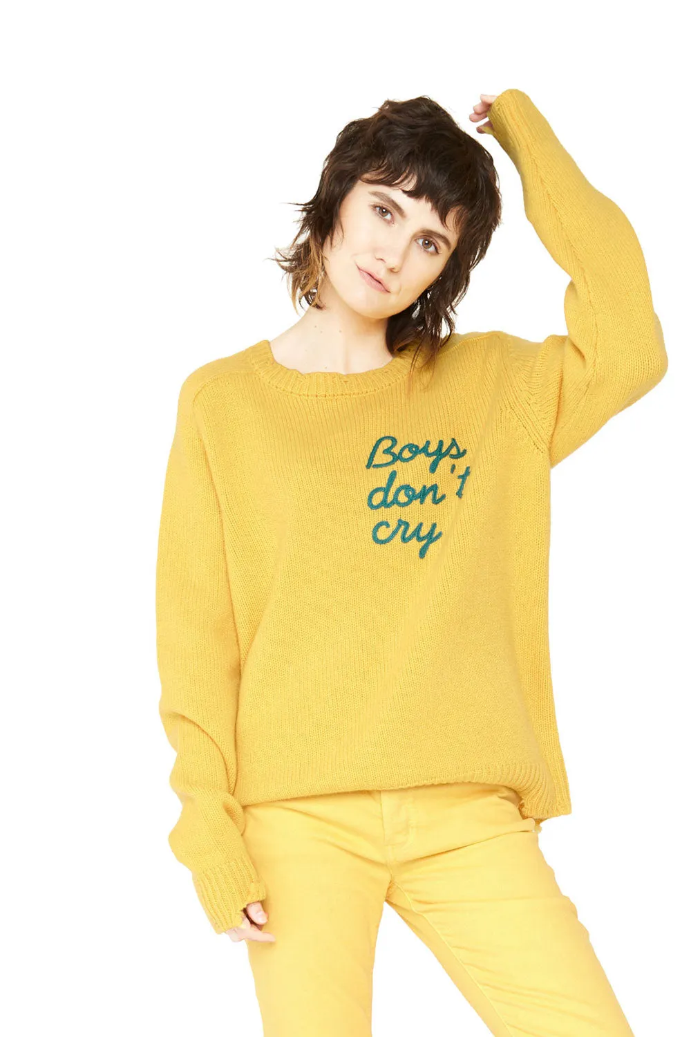 Boys Don’t Cry Cashmere Sweater - Yellow sold by Chaser