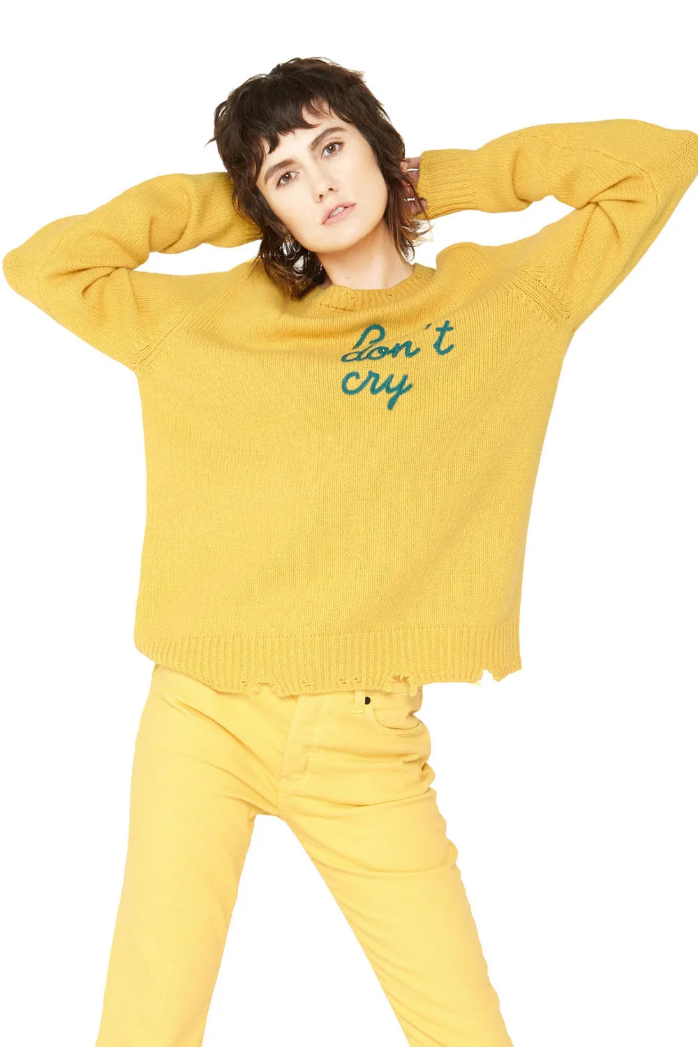 Boys Don’t Cry Cashmere Sweater - Yellow sold by Chaser product image thumbnail 3