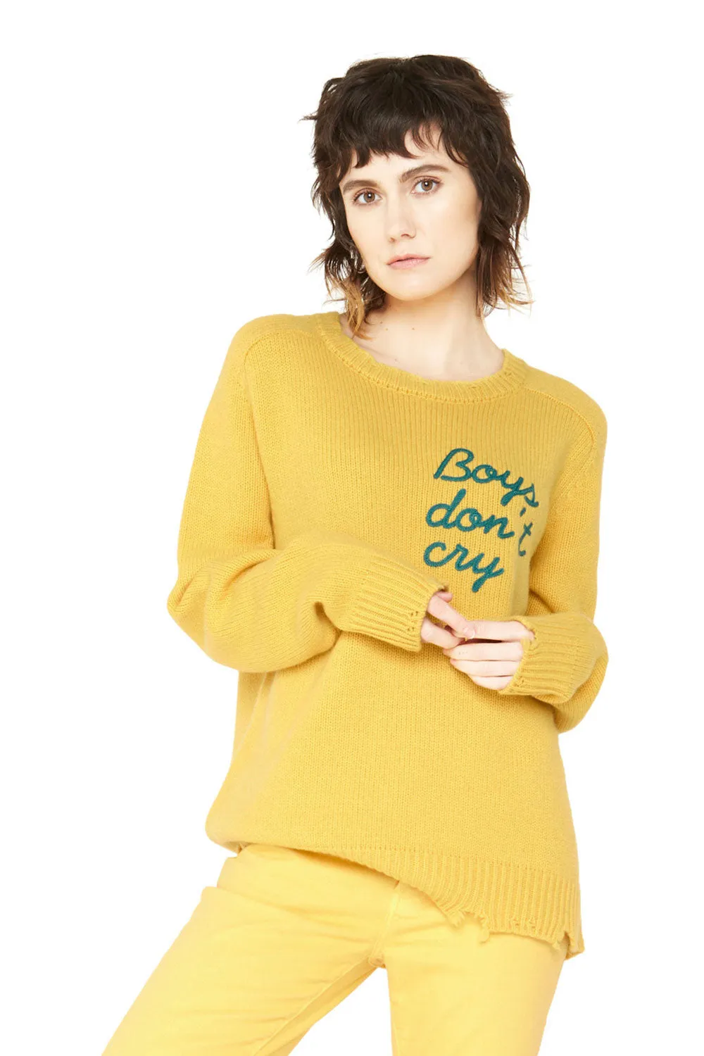 Boys Don’t Cry Cashmere Sweater - Yellow sold by Chaser product image thumbnail 2