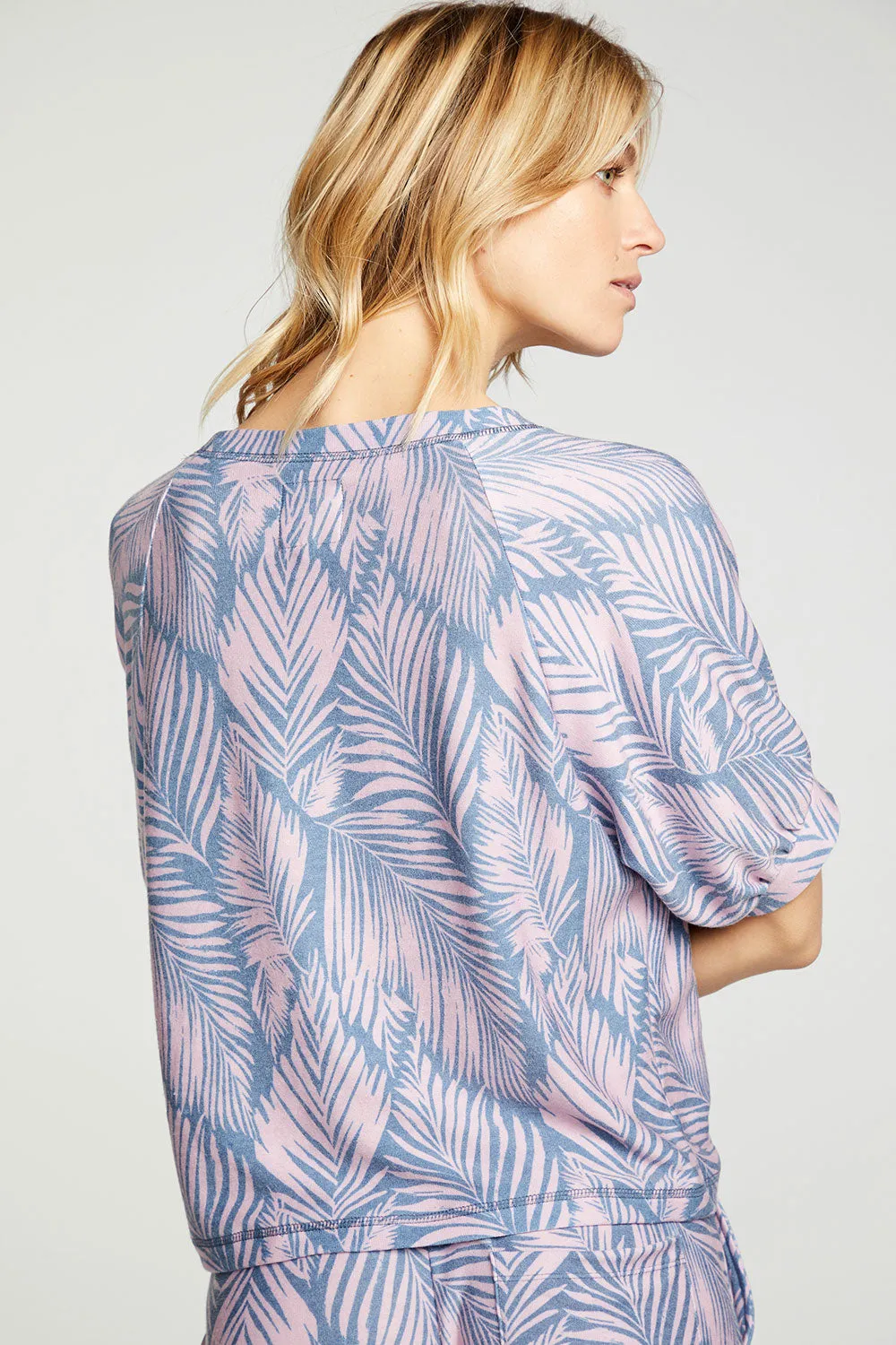 Recycled Cozy Knit Blouson Short Sleeve Raglan Pullover sold by Chaser product image thumbnail 2