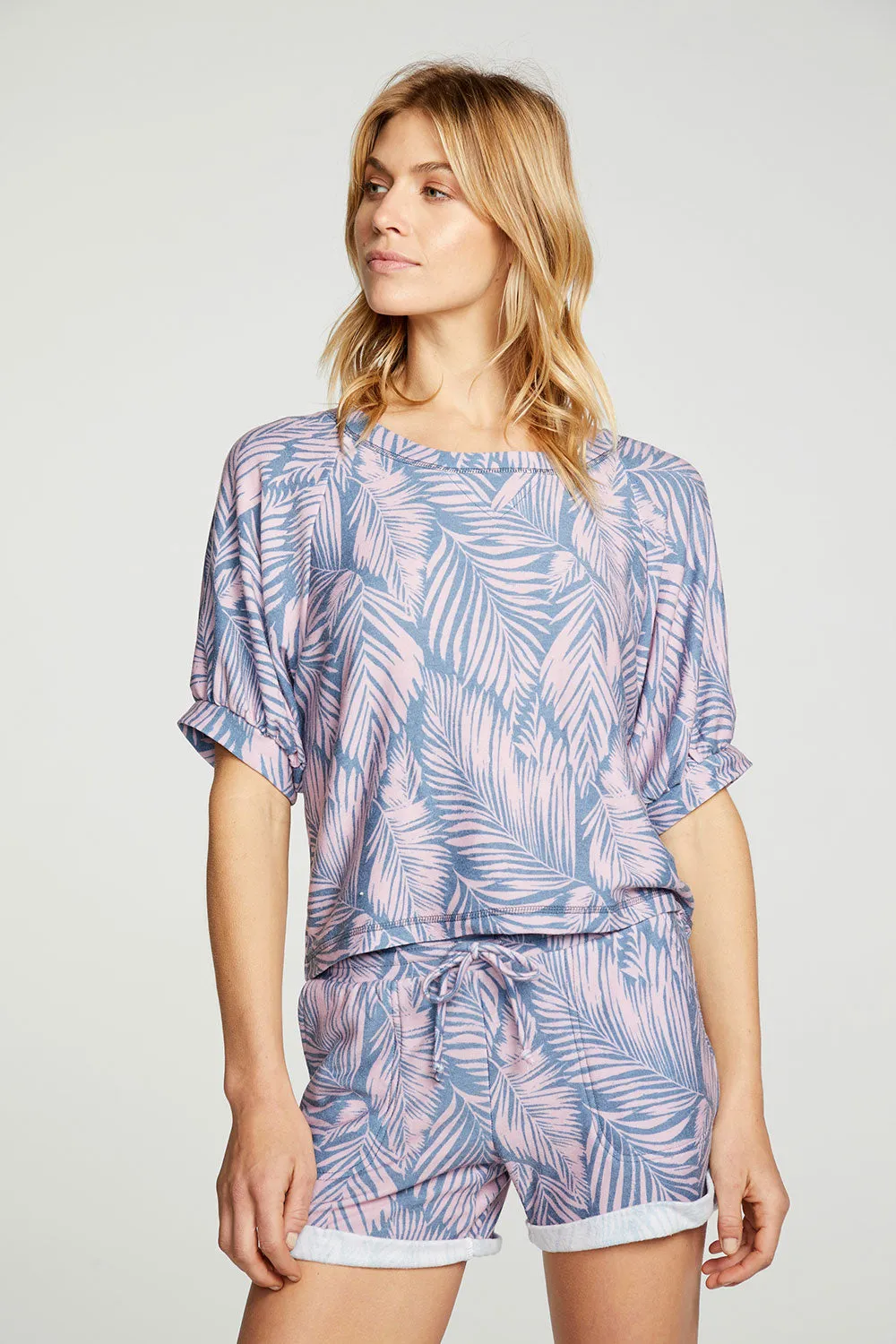 Recycled Cozy Knit Blouson Short Sleeve Raglan Pullover sold by Chaser product image thumbnail 5