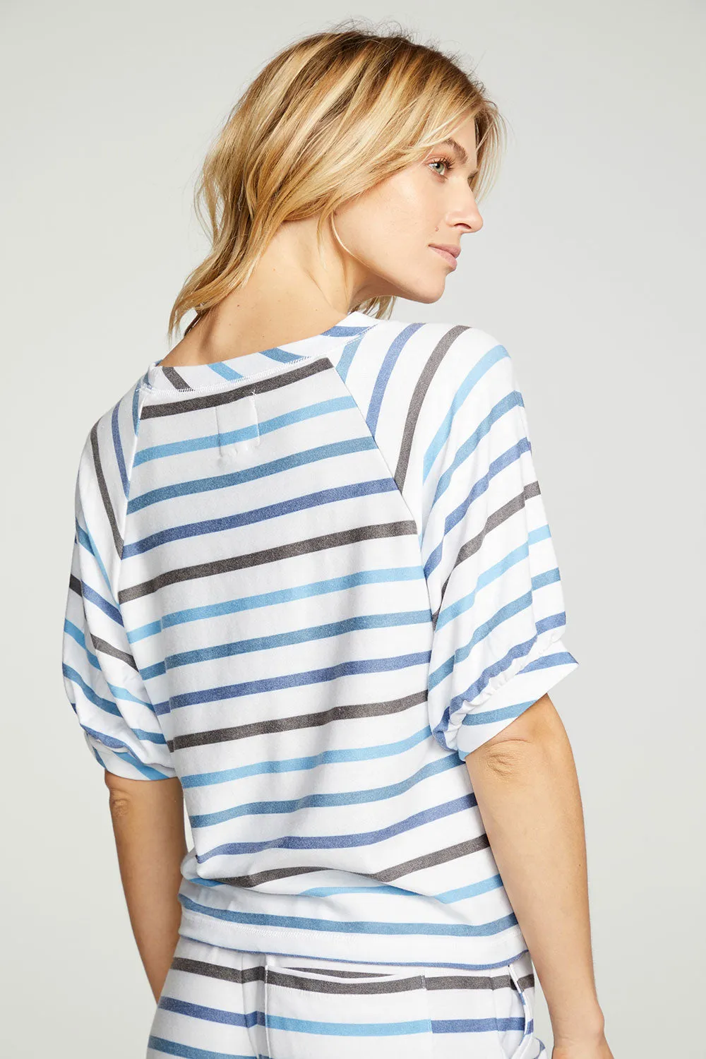 Recycled Cozy Knit Blouson Short Sleeve Raglan Pullover sold by Chaser product image thumbnail 2