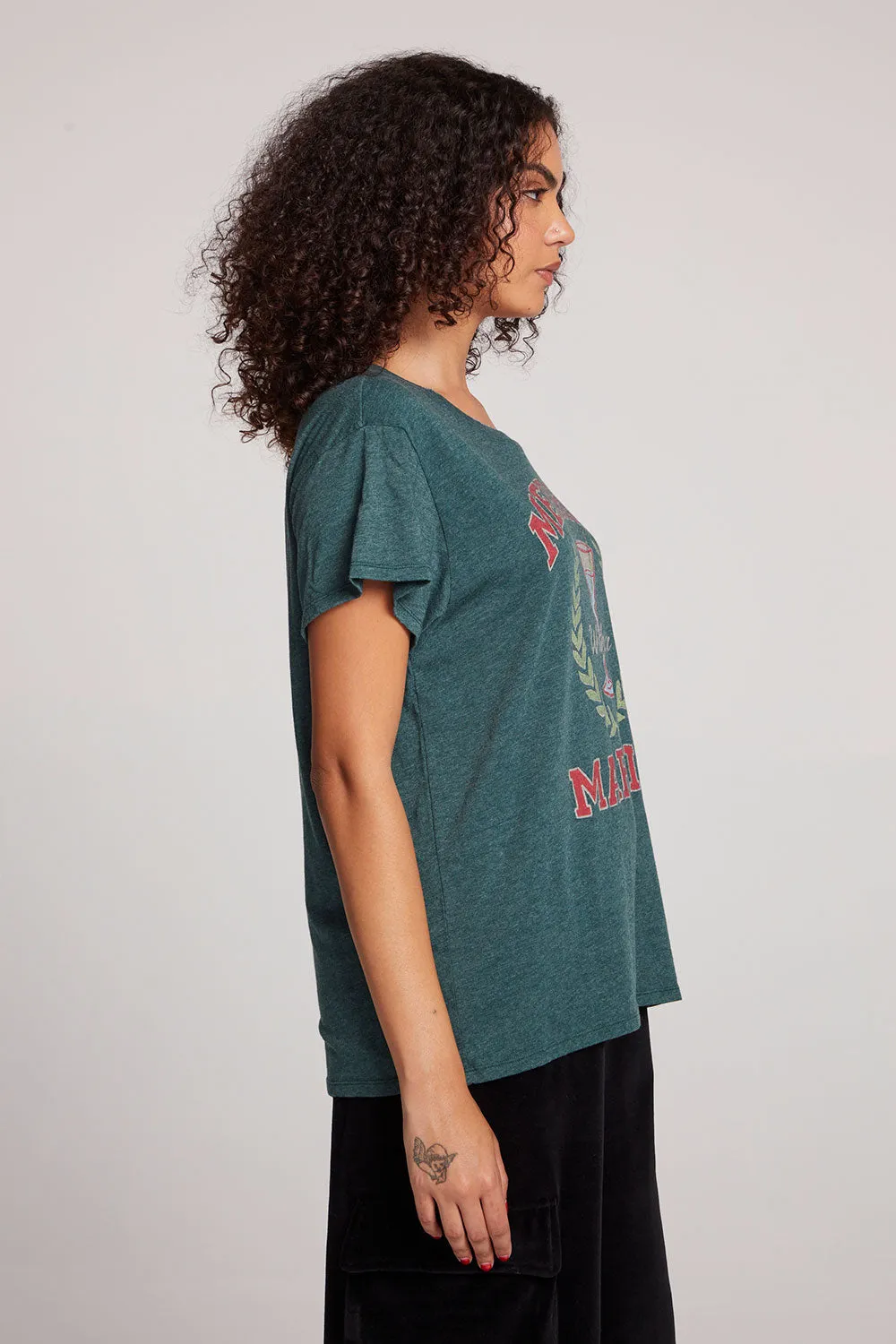 Merrier With A Martini Tee sold by Chaser product image thumbnail 3