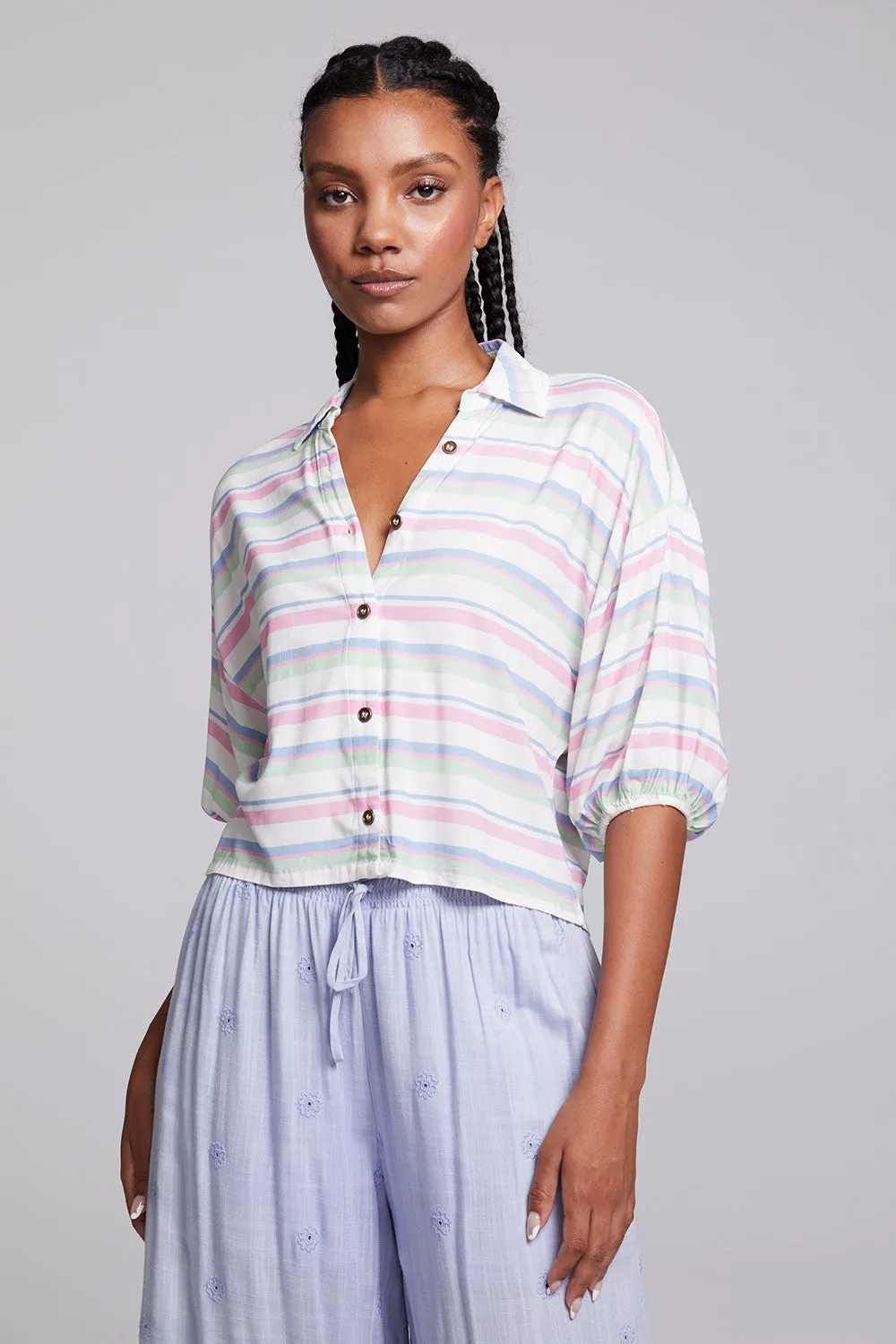 Sofia Positano Stripe Blouse sold by Chaser