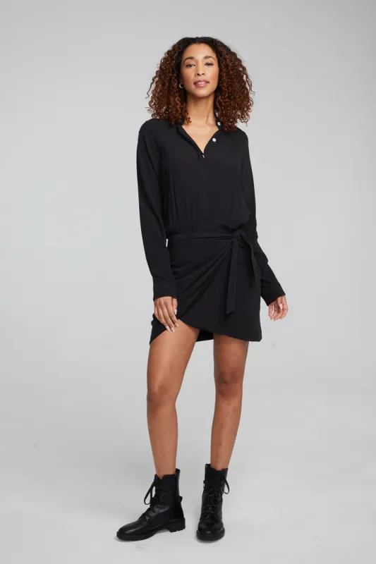Syd Shadow Black Mini Dress sold by Chaser