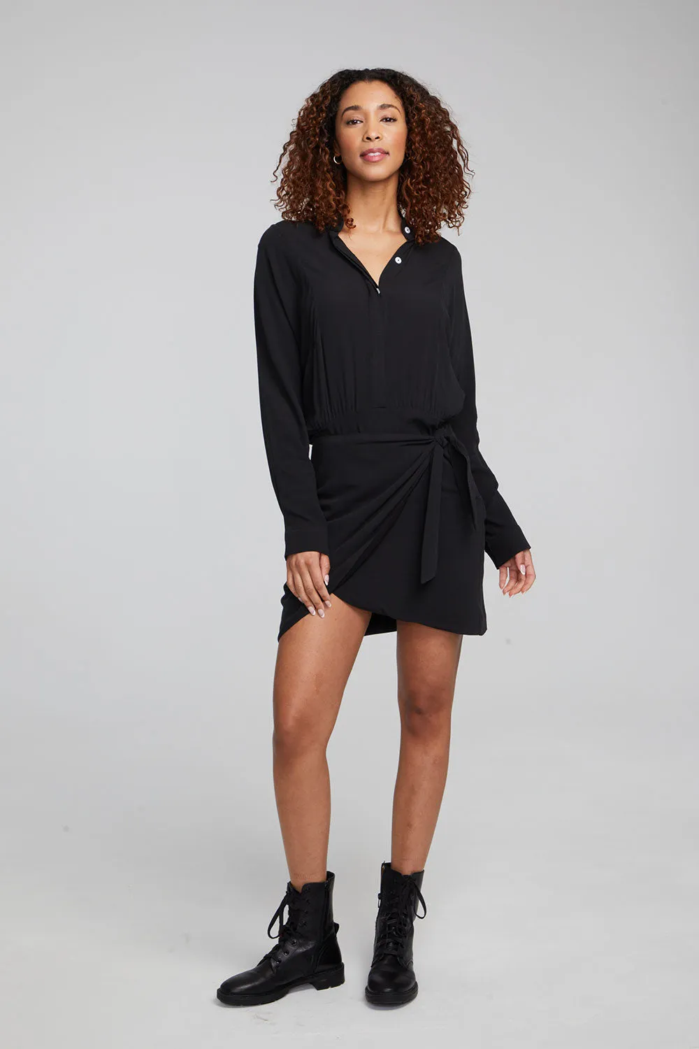 Syd Shadow Black Mini Dress sold by Chaser