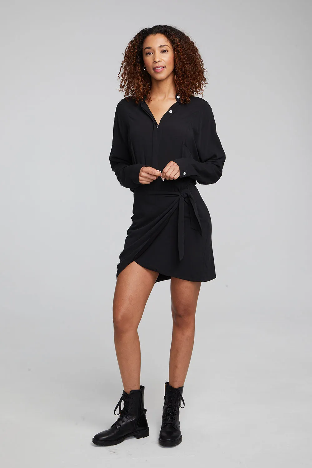 Syd Shadow Black Mini Dress sold by Chaser product image thumbnail 4