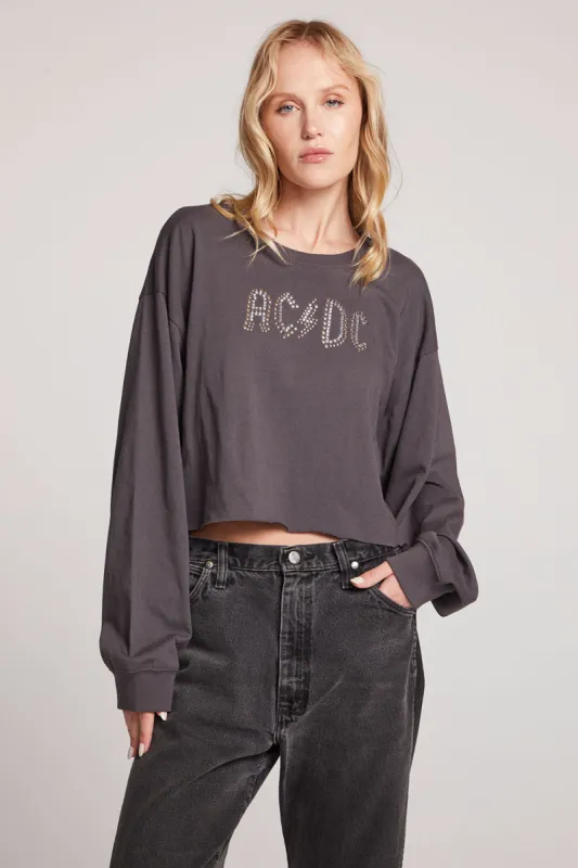 AC/DC Embellished Logo Long Sleeve sold by Chaser